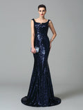 Trumpet/Mermaid Straps Sleeveless Long Sequins Dresses TPP0009103