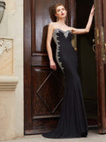 Sheath/Column Sweetheart Sequin Sleeveless Spandex Sweep/Brush Train Dresses TPP0003443