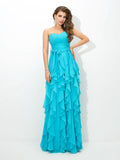 A-Line/Princess Sweetheart Layers Sleeveless Long Chiffon Bridesmaid Dresses TPP0005233