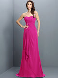 Trumpet/Mermaid Strapless Pleats Sleeveless Long Chiffon Bridesmaid Dresses TPP0005474