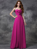 A-line/Princess Sweetheart Ruffles Sleeveless Long Chiffon Bridesmaid Dresses TPP0005598