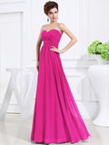 A-Line/Princess Sweetheart Sleeveless Chiffon Pleats Long Bridesmaid Dresses TPP0005559