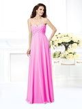 A-Line/Princess Sweetheart Sleeveless Long Chiffon Bridesmaid Dresses TPP0004267