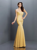 Trumpet/Mermaid Sweetheart Pleats Sleeveless Long Chiffon Bridesmaid Dresses TPP0005371