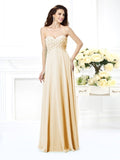 A-Line/Princess Sweetheart Sleeveless Long Chiffon Bridesmaid Dresses TPP0004267