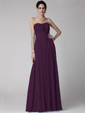 Sheath/Column Strapless Sleeveless Ruffles Long Chiffon Bridesmaid Dresses TPP0005816