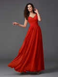 A-Line/Princess Straps Sash/Ribbon/Belt Sleeveless Long Chiffon Bridesmaid Dresses TPP0005143