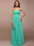 Sheath/Column Sweetheart Sleeveless Ruffles Long Bridesmaid Dresses TPP0005279