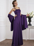 A-Line/Princess Spaghetti Straps Sleeveless Beading Long Elastic Woven Satin Mother of the Bride Dresses TPP0005304