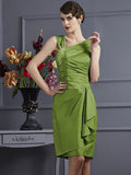 Sheath/Column Sleeveless Applique Short Taffeta Bridesmaid Dresses TPP0005248