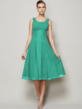 A-Line/Princess Straps Sleeveless Pleats Short Chiffon Bridesmaid Dresses TPP0005093