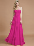 A-Line/Princess Sweetheart Sleeveless Floor-Length Chiffon Bridesmaid Dresses TPP0005518