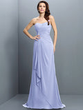 Trumpet/Mermaid Strapless Pleats Sleeveless Long Chiffon Bridesmaid Dresses TPP0005474