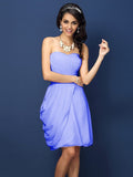 Sheath/Column Sweetheart Pleats Sleeveless Short Chiffon Bridesmaid Dresses TPP0005520