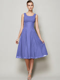 A-Line/Princess Straps Sleeveless Pleats Short Chiffon Bridesmaid Dresses TPP0005093