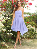 A-Line/Princess Sweetheart Hand-Made Flower Sleeveless Short Chiffon Bridesmaid Dresses TPP0005463