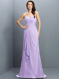 Trumpet/Mermaid Strapless Pleats Sleeveless Long Chiffon Bridesmaid Dresses TPP0005474