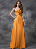 A-line/Princess Sweetheart Ruffles Sleeveless Long Chiffon Bridesmaid Dresses TPP0005598