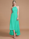 A-Line/Princess Halter Asymmetrical Sleeveless Chiffon Bridesmaid Dresses TPP0005582