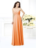 A-Line/Princess Sweetheart Sleeveless Long Chiffon Bridesmaid Dresses TPP0004267