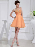 A-Line/Princess Beading Sweetheart Sleeveless Applique Elastic Woven Satin Organza Bridesmaid Dresses TPP0005651