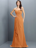 Trumpet/Mermaid Strapless Pleats Sleeveless Long Chiffon Bridesmaid Dresses TPP0005474