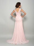 Trumpet/Mermaid Scoop Beading Sleeveless Long Chiffon Mother of the Bride Dresses TPP0007050