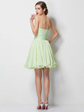 A-Line/Princess Sweetheart Sleeveless Short Beading Chiffon Homecoming Dresses TPP0008574