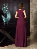 A-Line/Princess Beading Sleeveless Long Chiffon Mother of the Bride Dresses TPP0007141