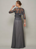 A-Line/Princess Sleeveless Applique Sweetheart Long Chiffon Mother of the Bride Dresses TPP0007225