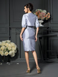 Sheath/Column Sweetheart Sleeveless Short Taffeta Mother of the Bride Dresses TPP0007344