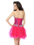 A-Line/Princess Sweetheart Beading Sleeveless Short Net Cocktail Dresses TPP0009027