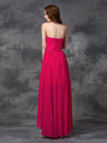 A-line/Princess Sweetheart Beading Sleeveless High Low Chiffon Bridesmaid Dresses TPP0005437