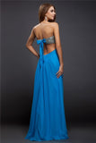 Sheath/Column Strapless Sequin Lace Sleeveless Long Chiffon Dresses TPP0004259