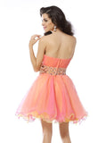 A-Line/Princess Strapless Beading Sleeveless Short Organza Cocktail Dresses TPP0008381