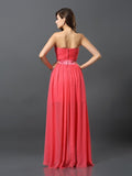 A-Line/Princess Sweetheart Sleeveless High Low Chiffon Bridesmaid Dresses TPP0005336