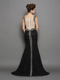 Trumpet/Mermaid Square Beading Sleeveless Long Chiffon Dresses TPP0002875