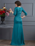 A-Line/Princess V-neck 3/4 Sleeves Beading Long Chiffon Mother of the Bride Dresses TPP0007241