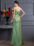 Trumpet/Mermaid Spaghetti Straps Sleeveless Beading Long Taffeta Dresses TPP0003152