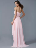 A-Line/Princess Sweetheart Sleeveless Beading High Low Chiffon Homecoming Dresses TPP0008334