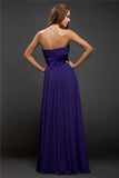 Sheath/Column Sweetheart Beading Sleeveless Long Chiffon Dresses TPP0004595