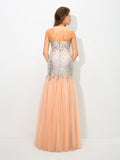 Trumpet/Mermaid Sweetheart Beading Sleeveless Long Net Dresses TPP0003227