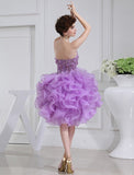 A-Line/Princess Beading Sweetheart Sleeveless Short Organza Cocktail Dresses TPP0008693