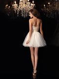 A-Line/Princess Sweetheart Beading Sleeveless Short Chiffon Cocktail Dresses TPP0008602