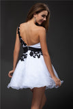 Empire Strapless Applique Sleeveless Short Organza Cocktail Dresses TPP0008687