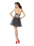 A-Line/Princess Sweetheart Ruffles Sleeveless Short Net Cocktail Dresses TPP0008742