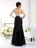 Trumpet/Mermaid Strapless Applique Sleeveless Long Tulle Mother of the Bride Dresses TPP0007161