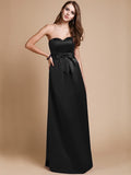 Sheath/Column Sweetheart Sleeveless Long Bowknot Satin Bridesmaid Dresses TPP0005678