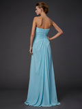 Sheath/Column Sweetheart Sleeveless Beading Long Chiffon Dresses TPP0003746