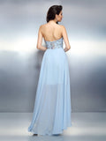 A-Line/Princess Sweetheart Ruffles Sleeveless High Low Chiffon Cocktail Dresses TPP0008248